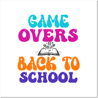 game overs back to school welcome back students enjoy Posters and Art